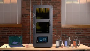 Mesa 1 di Studio 3e8 metallo desktop e sinterizzazione nello stesso apparecchio