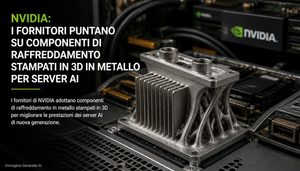 Tepuchuang e NVIDIA portano la stampa 3D metallica nei sistemi di raffreddamento per i server AI: un ordine da 50.000 componenti