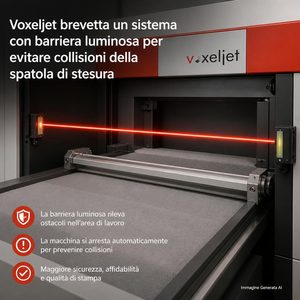 Voxeljet brevetta un sensore ottico per prevenire gli urti del recoater nella stampa 3D a letto di polvere