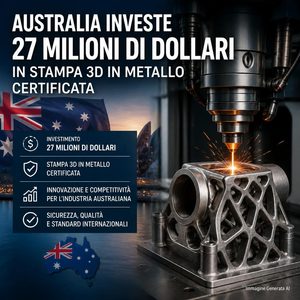 L’Australia investe 2,7 milioni di dollari australiani per qualificare la stampa 3D metallica nei settori difesa e medicale