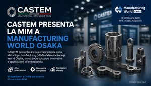 CASTEM porta a Manufacturing World Osaka MIM, fusione di precisione e stampa 3D nello stesso percorso produttivo