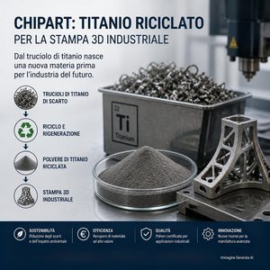 CHIPART trasforma trucioli aerospaziali di titanio in polveri per stampa 3D: riduzioni potenziali di CO₂ dell’85–92%