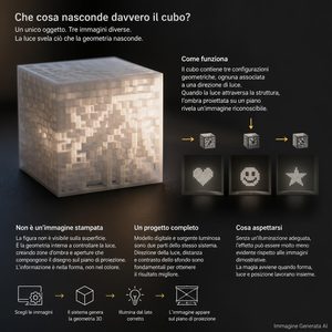 Shattie Cubes i cubi stampati in 3D che proiettano tre immagini nascoste