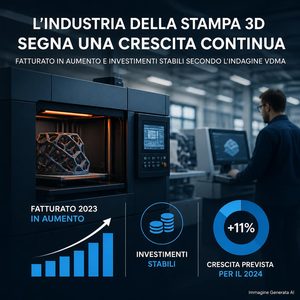 Stampa 3D industriale, segnali di ripresa ma restano costi e problemi di ripetibilità il 64% delle aziende AM segnala ricavi in crescita