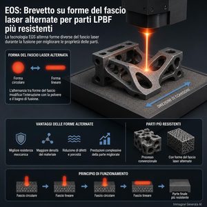 EOS, fasci laser con profili alternati: le strategie descritte in una domanda di brevetto