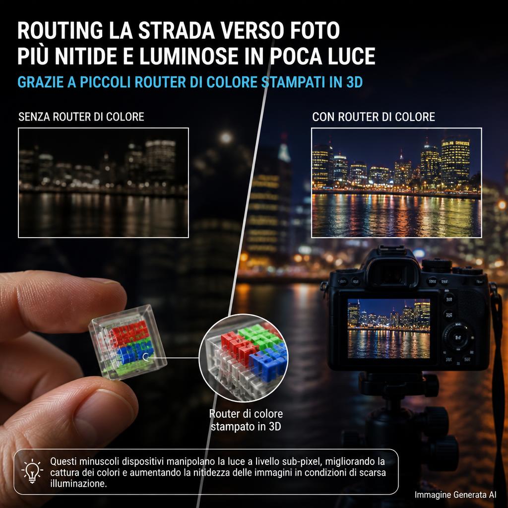 SUTD stampa nanopilastri che recuperano luce per fotocamere più sensibili