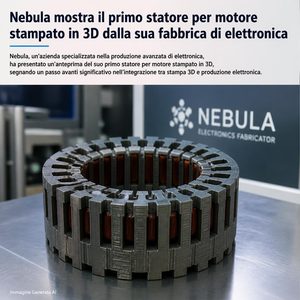Nebula stampa uno statore con bobine integrate il prototipo di elettronica 3D multimateriale