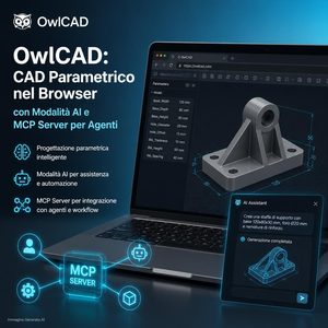 OwlCAD porta il CAD parametrico nel browser e apre il controllo dei modelli agli agenti AI via MCP