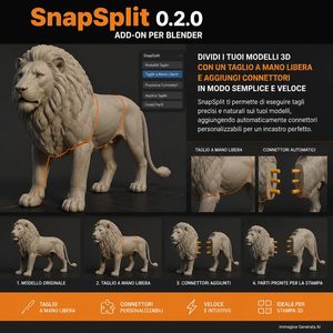 SnapSplit 0.2.0 introduce il taglio a mano libera dei modelli 3D in Blender