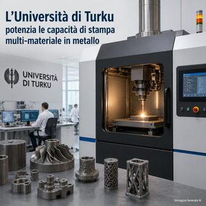 Università di Turku tre polveri metalliche nello stesso strato con un nuovo recoater multimateriale