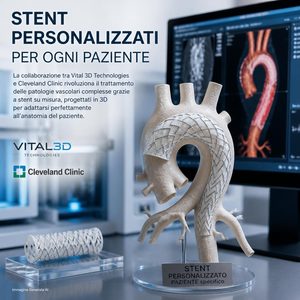 Vital3D e Cleveland Clinic studiano stent cerebrali a Y personalizzati mediante microstampa laser